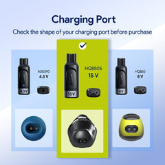 Yinke 15V HQ8505 Type-C Shaver Charger Adapter Charging Converter for Philips Norelco HQ8505 7000 5000 3000 Series, OneBlade QP6520 QP6530 QP6510, USB-C Shaver Charger Converter (Cable Excluded)