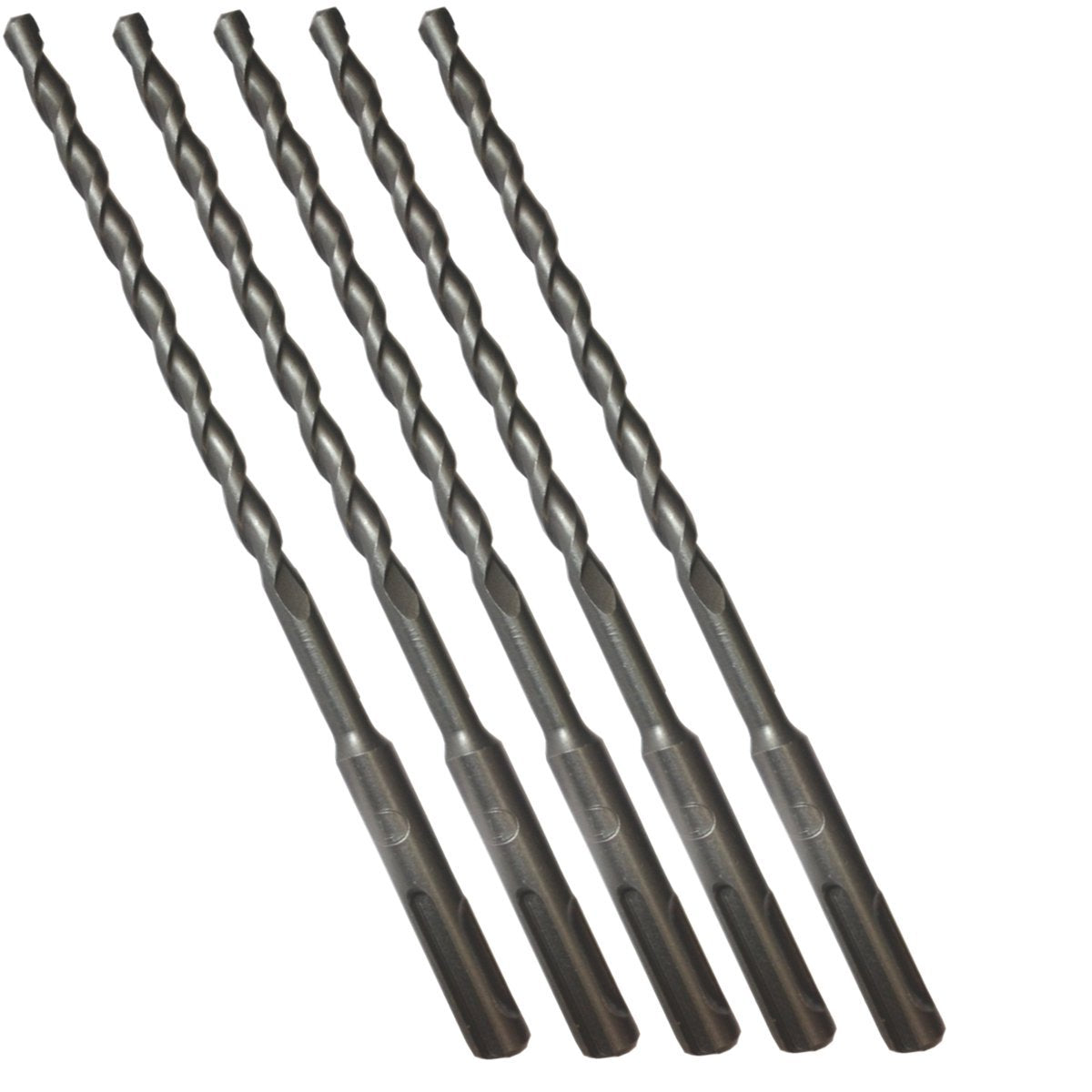 UK Drills - SDS Plus Hammer Drill Bit - Tungsten Carbide Tip, Fully Hardened Tool - To Be Used in Granite, Concrete & Masonry - 8.0mm x 160mm (Pack of 5)