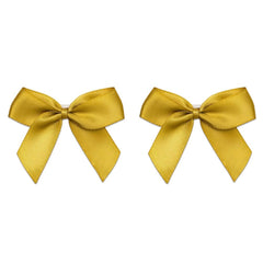 Italian Options Satin Ribbon Bows Self Adhesive 12-Piece Pack, 5 cm Bow Width, Gold (Pack of 2)