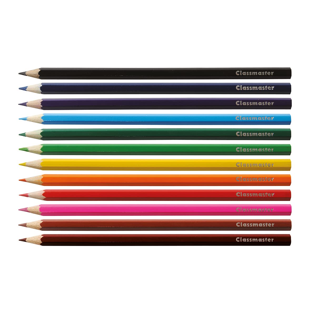 Classmaster Colouring Pencils For Adults & Kids, Long-Lasting Colouring Pencils For Children, Softer Leads For Perfect Colour Laydown, Pre-Sharpened - 12PK