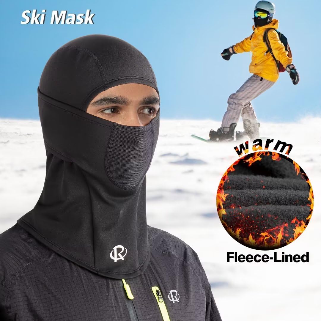 ROTTO Balaclava Face Mask Ski Mask Winter Polar Fleece Lined for Motorcycle Skiing Cycling Men Women