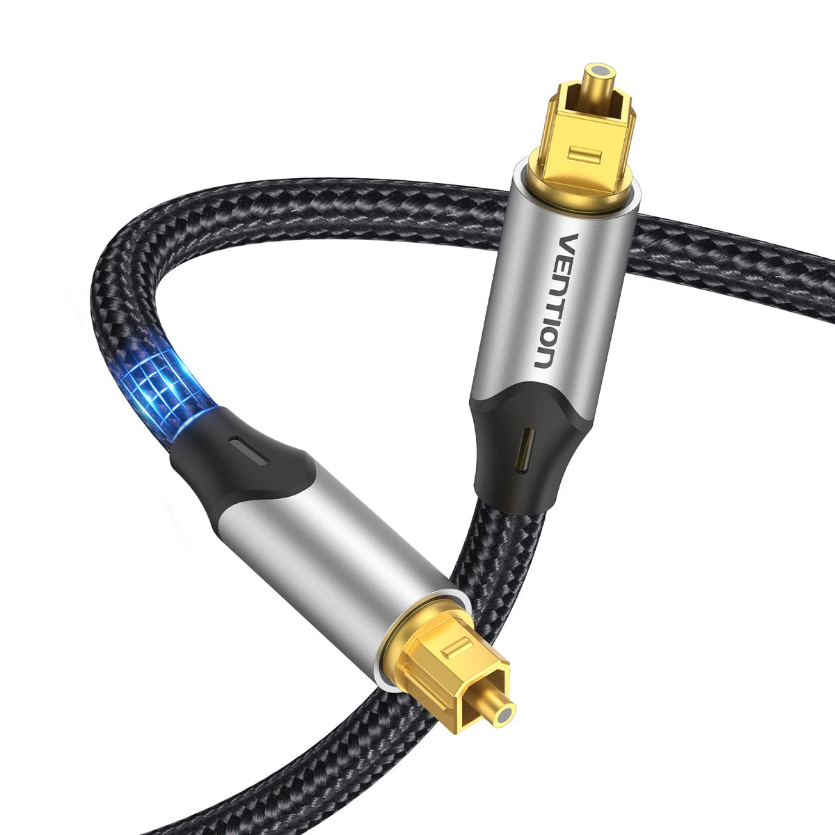 VENTION Optical Audio Cable 1m Digital Optical Audio Cable Toslink Optical Cable for Soundbar to Tv, Optical Lead Gold-Plated for Home Cinema, S/PDIF, PS4, Xbox, Stereo System