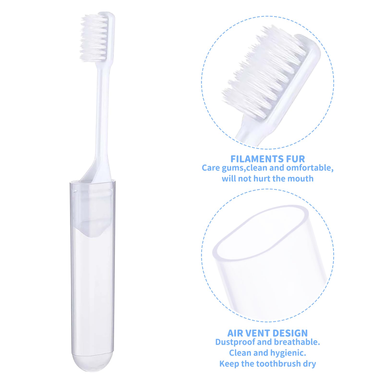 Travel Toothbrush Set of 2, Portable Toothbrush Travel Size with Mini Toothpaste, Camping Foldable Travel Toothbrush Travel Toothpaste Mini Toothbrush, Small Toothbrush Soft for Children Kid Adult