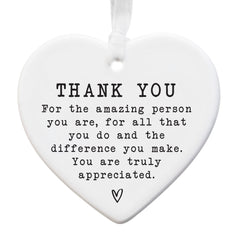 Ceramic Thank You Keepsake Gift Sentimental Gift For Best Friend   Mentor   Family   Female Gift For Her   Friendship Present   To Say Thanks   Teacher   Teaching Assistant