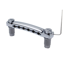 Guyker Guitar Tune-O-Matic Bridge and Stop Bar Tailpiece Combo Replacement Compatible with LP SG EPI 6 String Electric Guitar(GS001 and GM005, chrome)