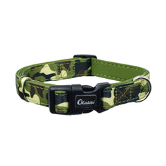 Olahibi Camouflage Printing Dog Collar,Neoprene Padded,Polyester Material,for Large Dogs(L,Camo Collar)