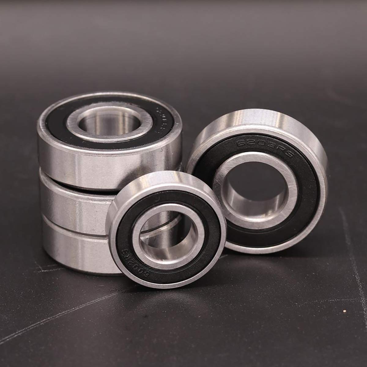 ExcInter 10Pcs ZZ696 6 * 15 * 5mm Deep Groove Ball Bearings Miniature Sealed High-speed Low-noise High-precision Corrosion Resistant Stainless Steel