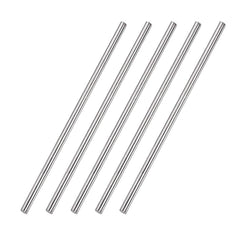 TA-VIGOR 5Pcs 4mm x 150mm Stainless Steel Round Rods, Metal Solid Round Shaft Rods Lathe Bar Stock for DIY Crafts Car Helicopter Airplane Model