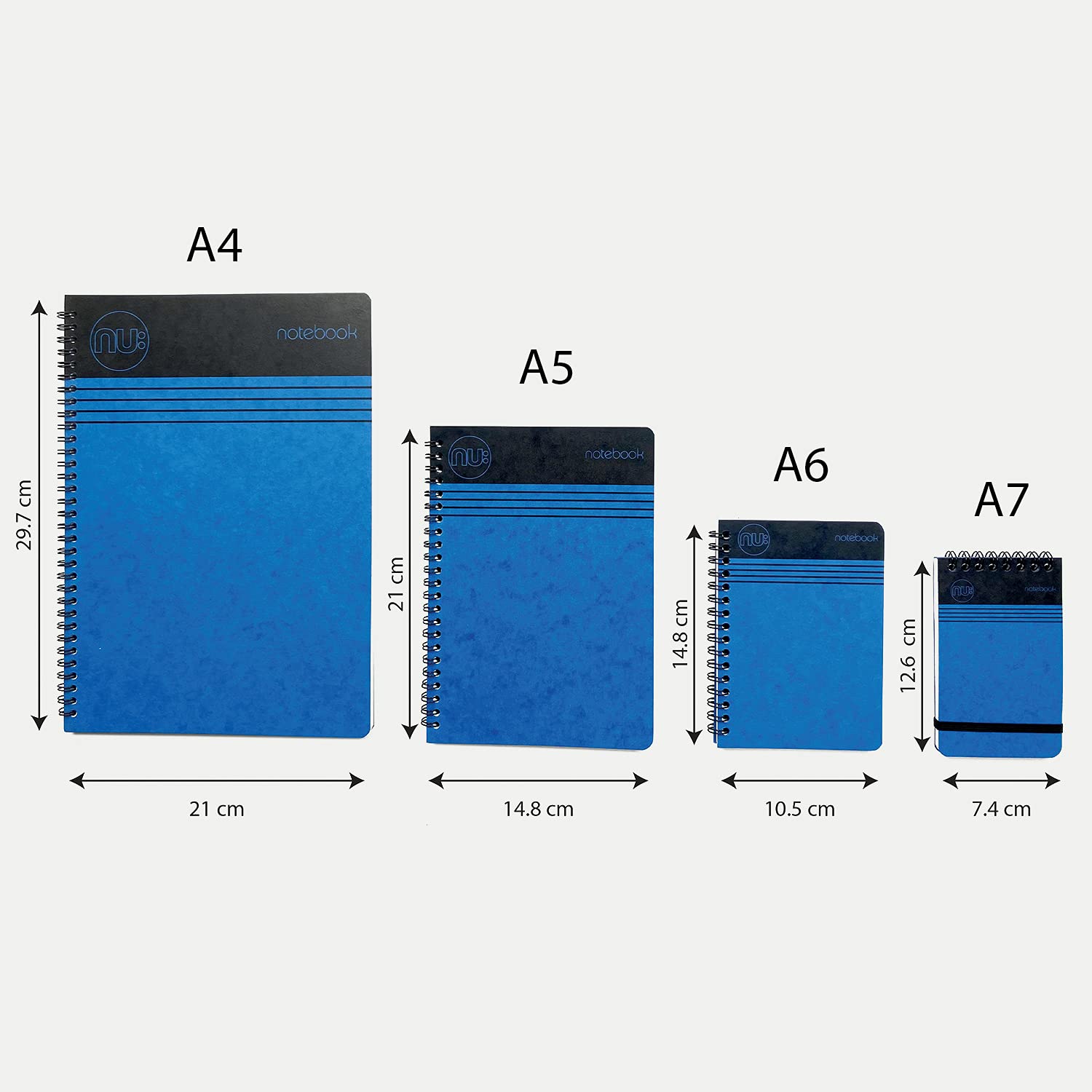 NU Notebooks - Craze Cloud Range - A5 Blue Notebook - Wirebound Notebook - Stationery Notebooks - Ruled Notepad - 110 Pages, NU003357-FSC-BL