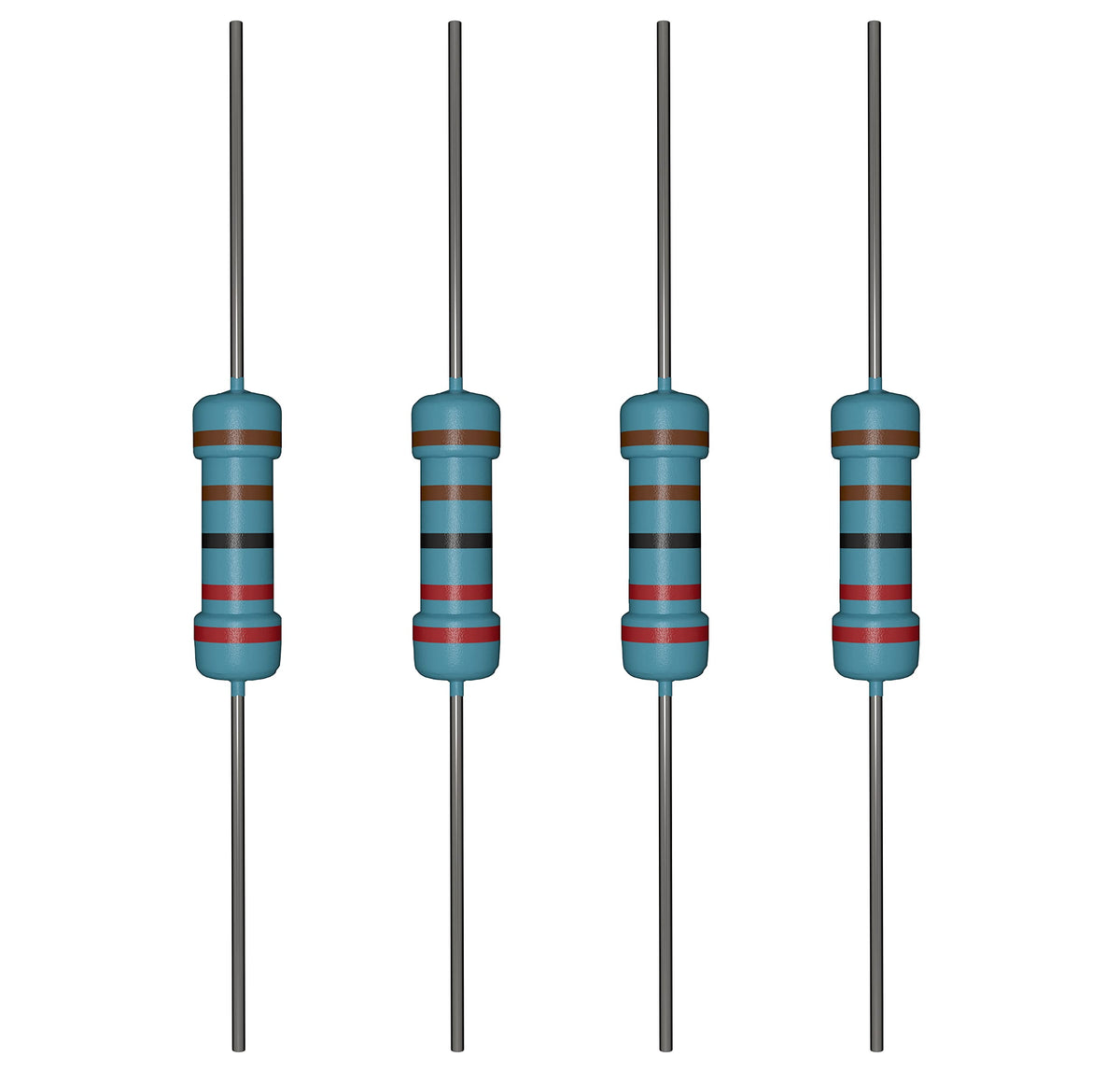 iLAN 100pcs 2.2K ohm Resistor 1/4w (0.25 Watt) ±1% Tolerance Metal Film Fixed Resistor (2.2K ohm)