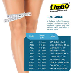 LimbO Waterproof Protectors Cast and Dressing Cover - Adult Half Leg (M80S: 41-54 cm Above Knee Circ. (Under 5’5))