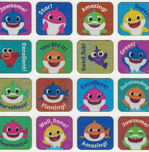 Paper Projects 01.70.30.041 Baby Shark Potty Training Includes 56 Sparkly Stickers   Colourful Chart is Wipe-Clean, Blue, 29.7cm x 42cm