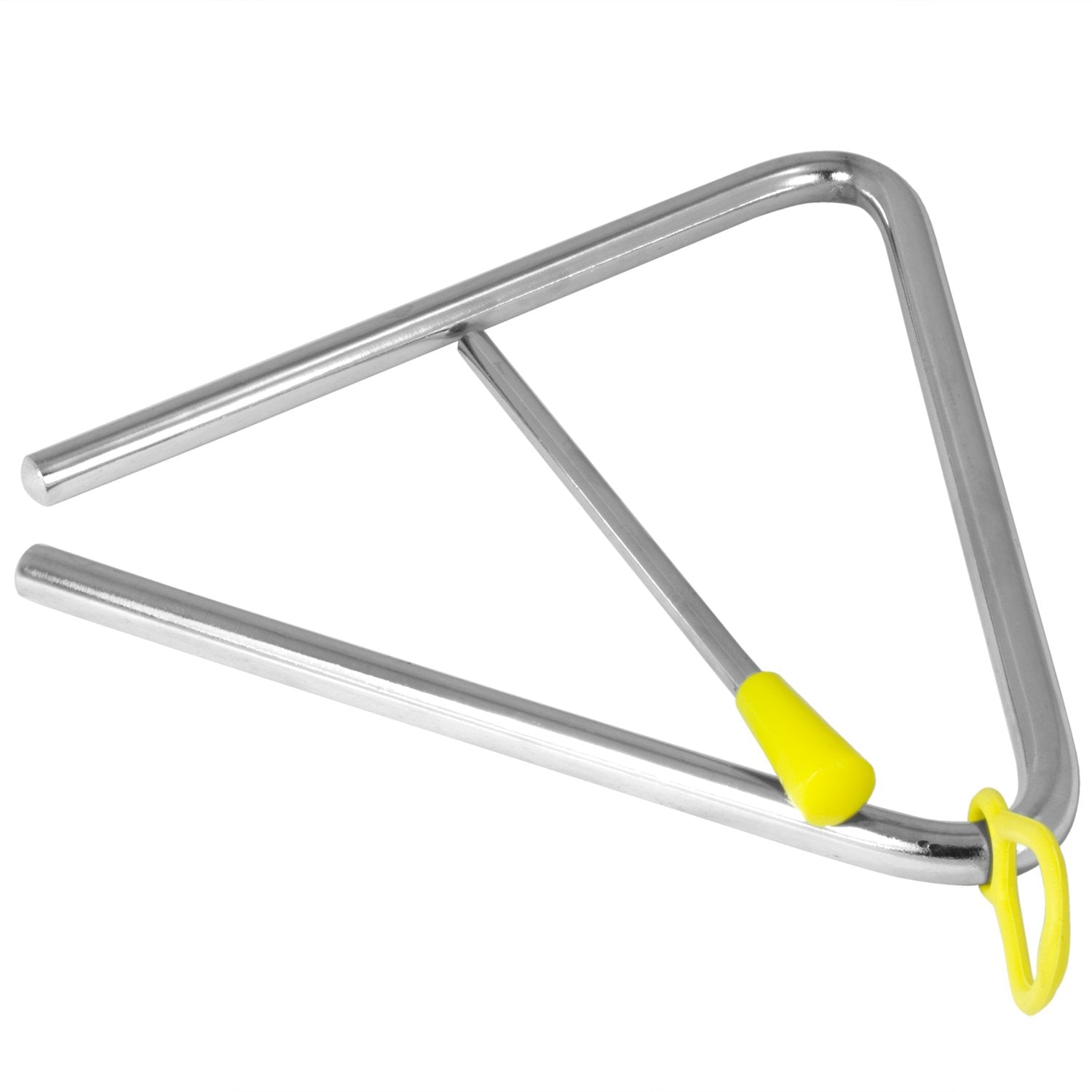 TIGER TRI7-MT 15CM (6 inches) Heavy-Duty Steel Triangle Instrument, Complete with Rubberised Handle and Beater, Ideal for Early Development of Rhythm and Primary School Use