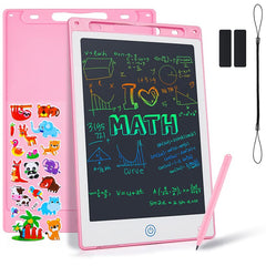 Coolzon Colourful LCD Writing Tablet Kids, 10 Inch Erasable Writing Tablet with Lock Function Kids Drawing Pad for Painting Drawing and Memo Lists,Free Animal Cartoon Stickers,Pink