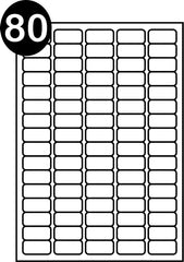 SmithPackaging A4 Self Adhesive Address Labels, 80 Labels Per Sheet, 100 Sheets, 35.6 x 16.9mm 8000 Labels