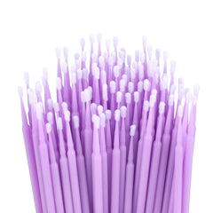 G2PLUS 200PCS Micro Applicators Brushes, Light Purple Disposable Micro Applicators, Disposable Eyelash Extension Swabs for Eyelashes Extensions