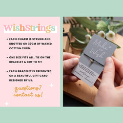 Special Friend, WishStrings Wish Bracelet on Gift Card   Thoughtful Gift under 5 pound   Sentimental Jewellery   Make a Wish best friends friendship bracelet