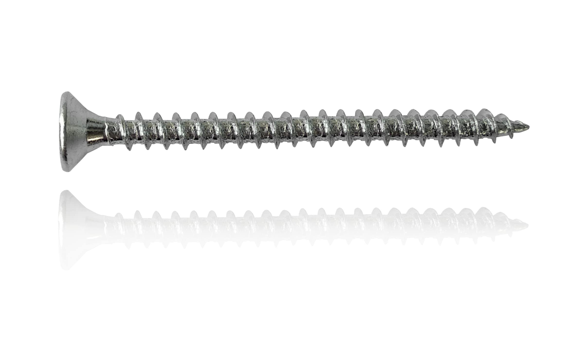 M4 Wood Screws Zinc Plated Silver Full Thread Self-Tapping Long 2.5 inch (0.16 inches x 2.36 inches) 4.0 x 60mm Box of 100pcs