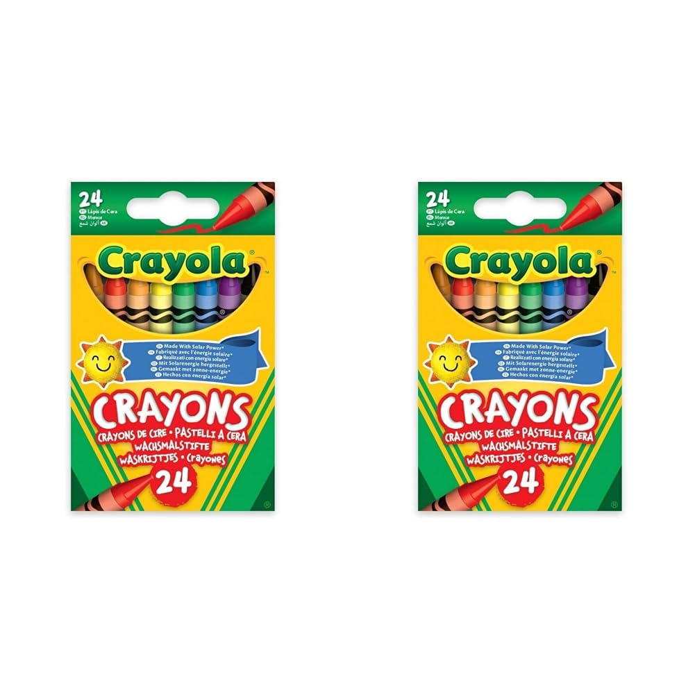 CRAYOLA Crayons, Bright Strong Colours, Multi, 24 Count (Pack of 2)