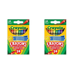 CRAYOLA Crayons, Bright Strong Colours, Multi, 24 Count (Pack of 2)