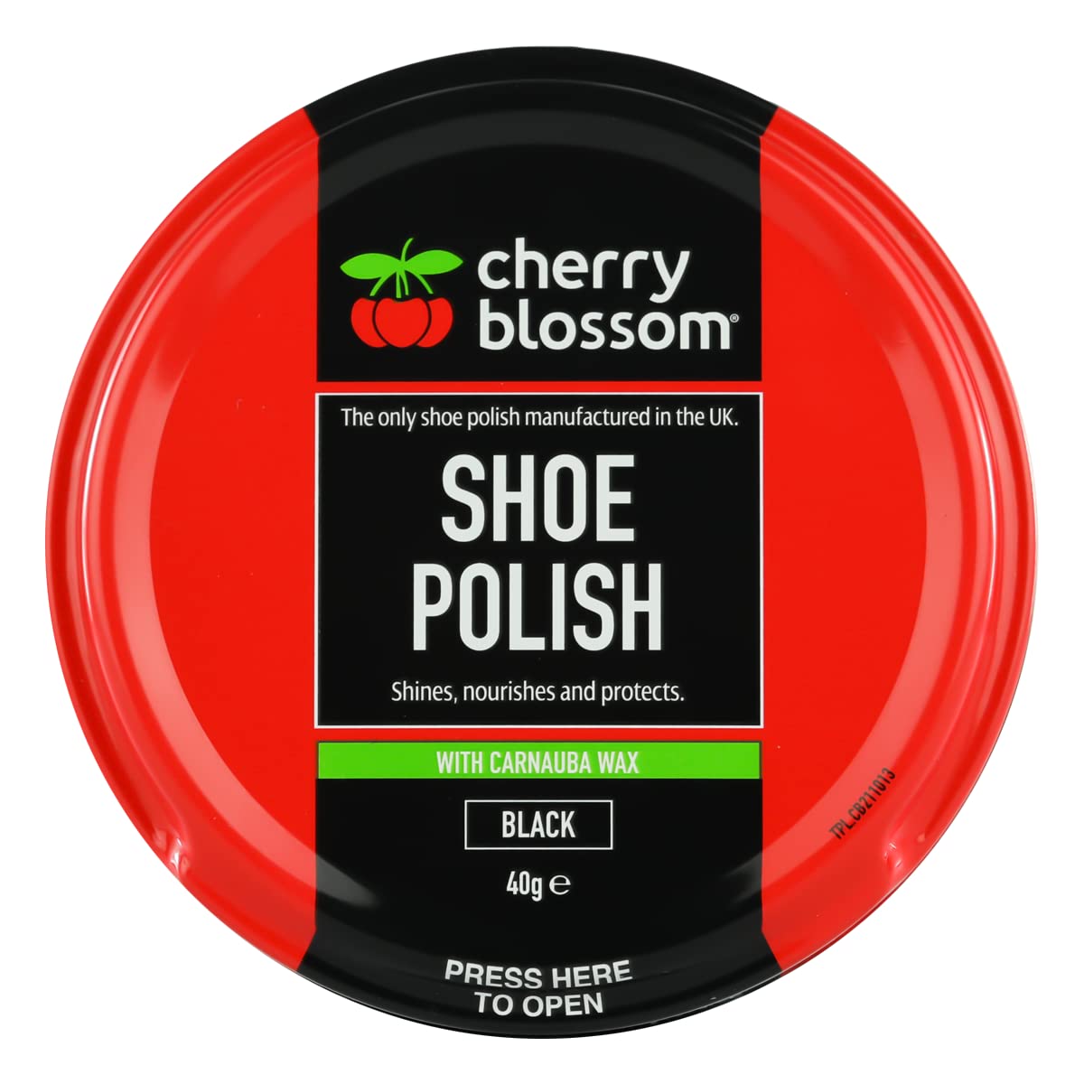 Cherry Blossom Black Shoe Polish, 40g