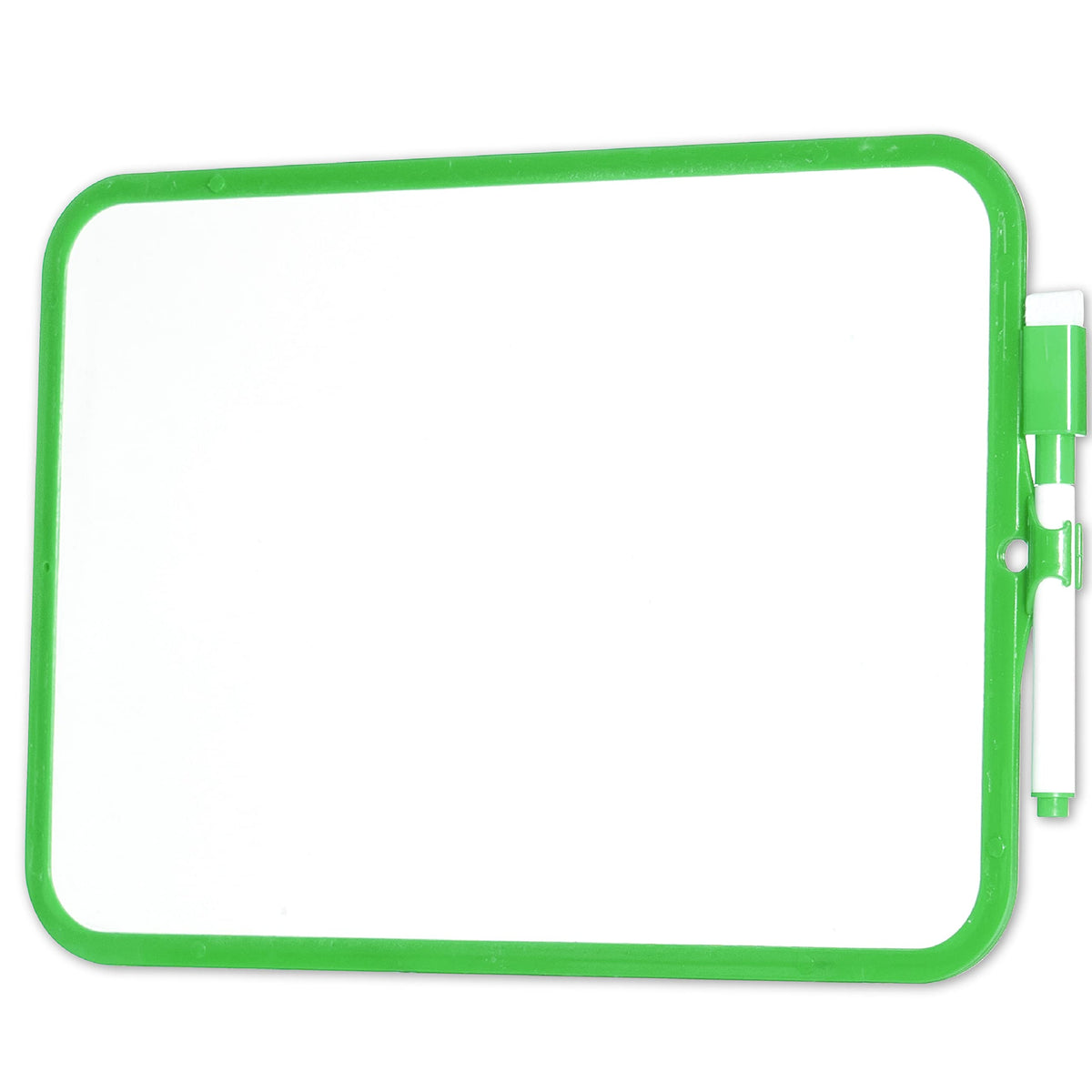 FDD4U A4 Mini Whiteboard - Whiteboard & Pen Set - Dry Erase, Double Sided, Plastic Frame Small Whiteboard - A4 Whiteboard for Kids, Students, Parents, Teachers & More - Includes Whiteboard Pen - Green