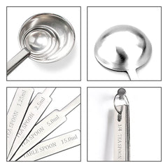 Stainless Steel Measuring Spoons Sets,4 Pieces Metal Measure Spoon for Baking, Measuring Tools, Cooking, Cups (Four - 4 Pcs)