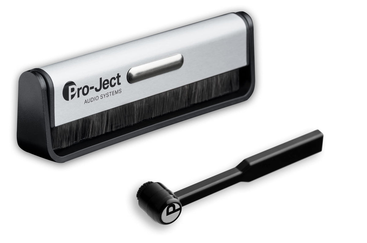 Pro-Ject Cleaning Set Basic, Carbon Fibre Cleaning Brush for Record and Carbon Needle Brush