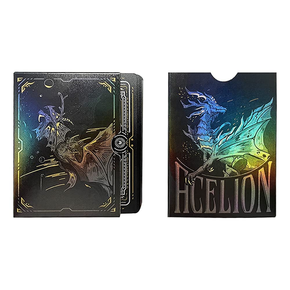 ACELION Waterproof Plastic Playing Cards, Deck of Cards, Gift Poker Cards (Dragon)