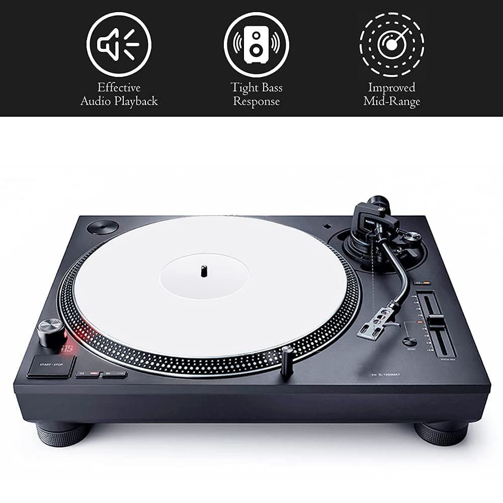 MSDEE Acrylic Turntable Slipmat Pad for Vinyl LP Record Player – 2.7mm Thickness Provides Smooth Sound Quality – Anti Vibration Platter Mat for All Vinyl LP’s (White)