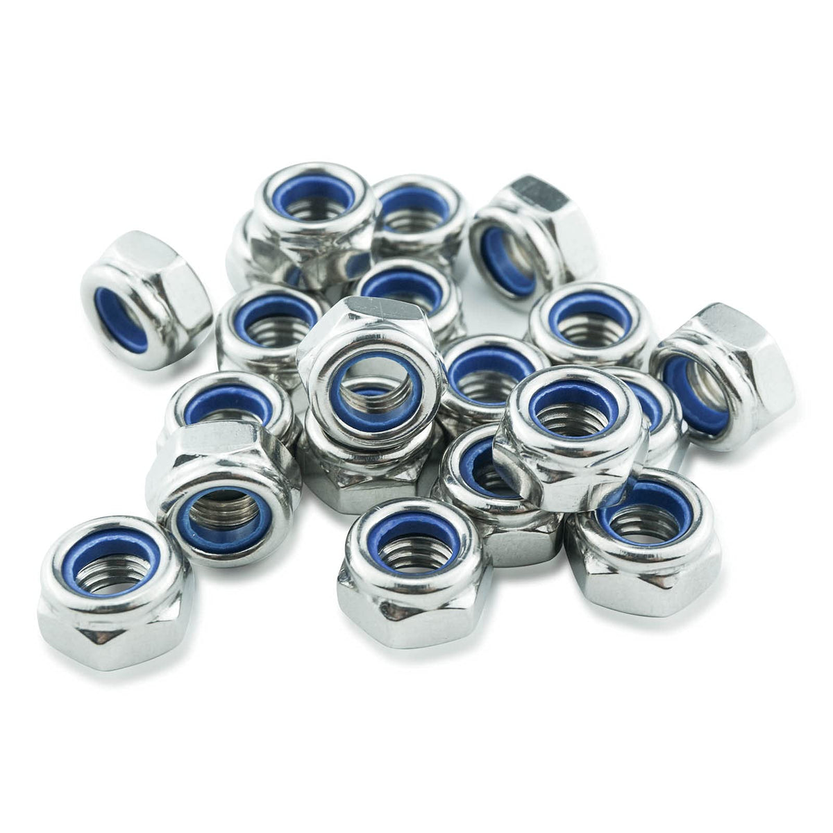 M8 Nyloc Nuts, 8mm Locking Nuts, (Pack of 40) A2 304 Stainless Steel Hex Nuts, Nylon Insert Lock Nuts, Self-Locking Nut for Bolts & Screws, DIN 985