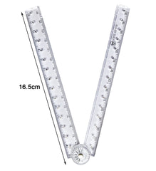 2Pack Folding Ruler Transparent 30cm 300mm Folding Ruler Clear