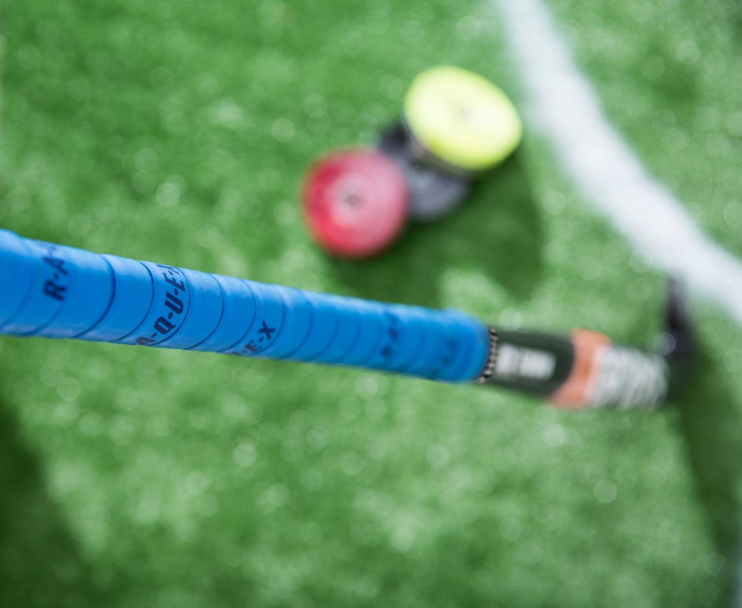 Raquex Cushion Hockey Stick Grip - Super-Grippy PU Material Hockey Grip, Over 2m Long, Soft and Absorbent, Minimises Vibrations. Self-Adhesive Backing, Extra-Long Length (Yellow, 1 Grip)