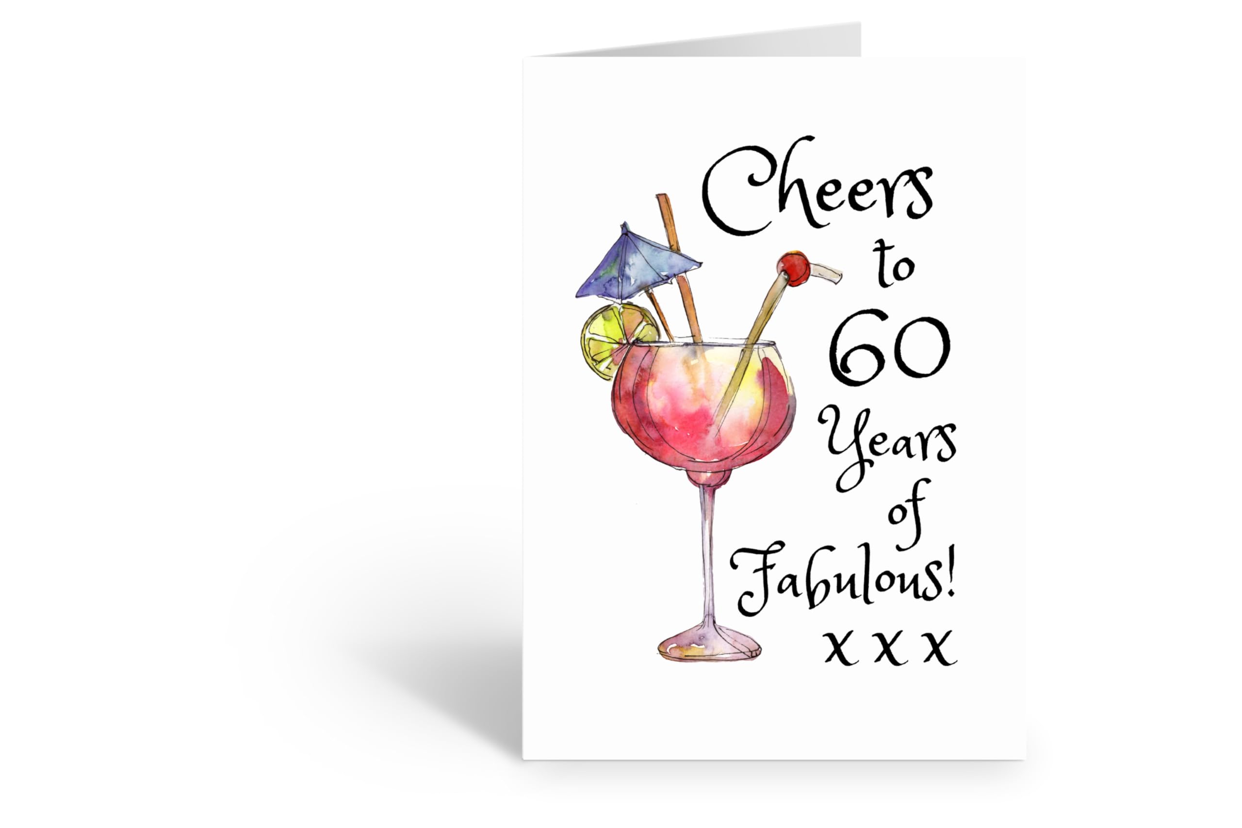 Cheers to 60 Years of Fabulous - Fun 60th Birthday Card For Women