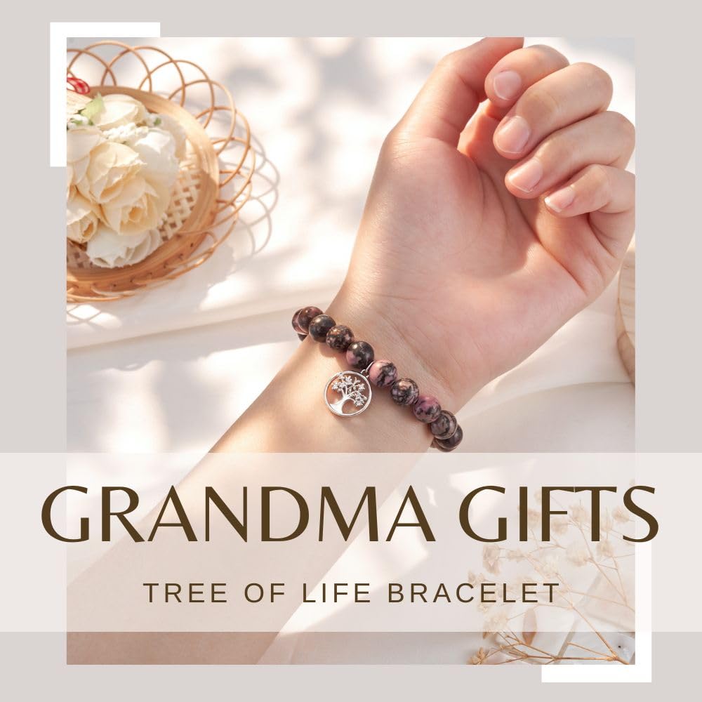 Aunis Grandma Mothers Day Gift Tree of Life Natural Stone Grandma Gifts From Grandchildren Daughter Son Thank You Birthday Christmas