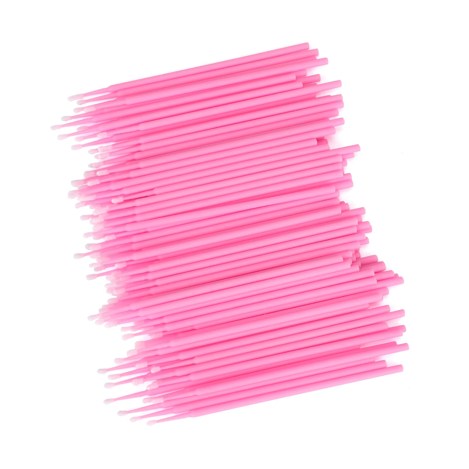 GCQQ 100PCS Micro Brush Applicator-Pink Micro Mascara Wands-Disposable Micro Brushes-Micro Lash Lift Brush Applicators-Micro Fibre Lash Brushes for Eyelash Extensions, Nail Polish and Crafts