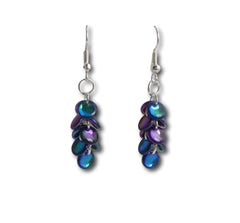 Mermaid Tail Dangle Earrings (Multicoloured, sterling-silver)