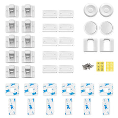 Dokon Child Safety Magnetic Cupboard Locks (10 Locks and 2 Keys), No Tools Or Screws Needed, Baby Safety Locks for Cabinets and Drawers