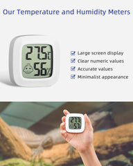 Indoor Thermometer Pack of 5 Humidity Meter Thermometer, Humidity Meter Monitor with Temperature Meter Sensor, Mini Digital Temperature Meter Humidity Meter for Greenhouse Home Office