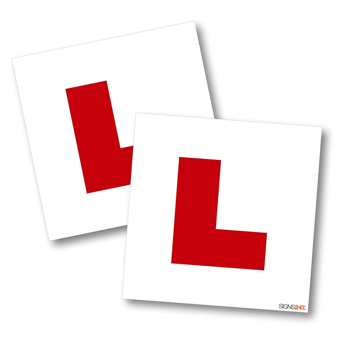 SIGNS247 2 X LEARNER STICKER L Plate Stickers Legal Learner Driver Sticker Self Adhesive