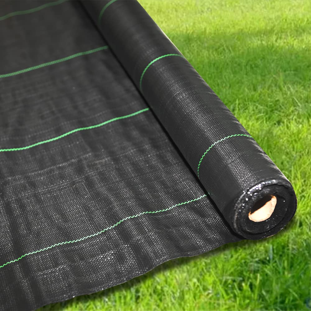 Ram® Heavy Duty Weed Fabric Control 2M X 5M Weed Control Fabric Ground Cover Membrane UV Stabilised Weed Fabric For Patios Garden Flower Beds Landscaping (2M X 5M)