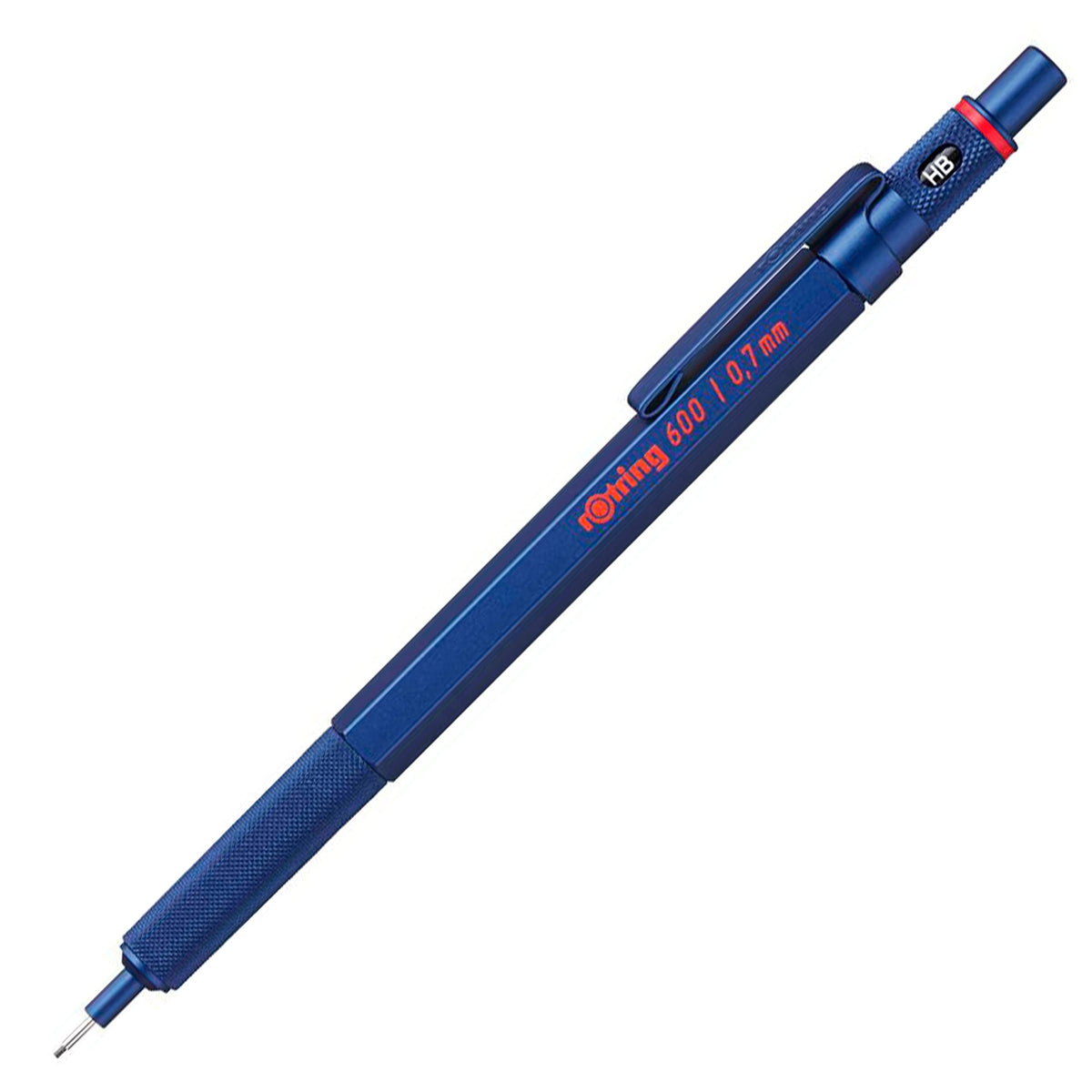 rOtring 600 Mechanical Pencil   0.7 mm   Blue All-Metal Body Propelling Pencil   Non-Slip Knurled Grip & Hexagonal Barrel