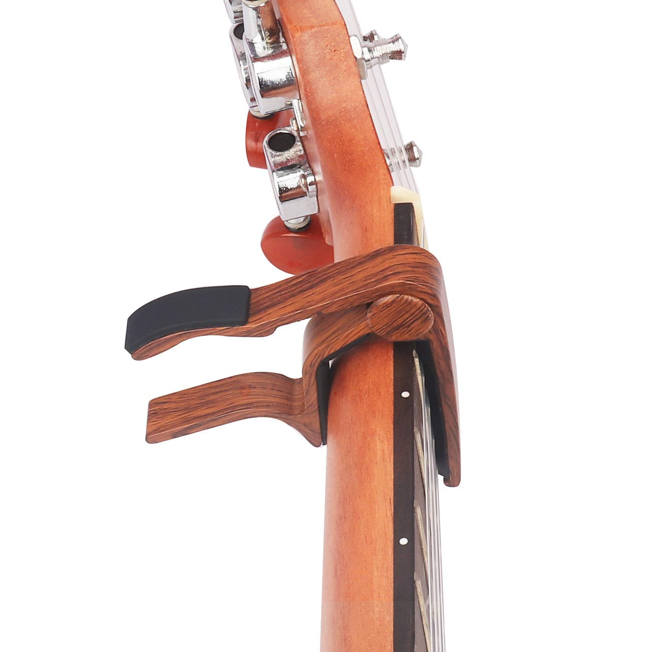 WINGO Wooden Pro Ukulele Capo for Soprano Contert Baritone,Rosewood.