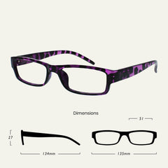 The Reading Glasses Company Purple & Pink Tortoiseshell Lightweight Readers Value 2 Pack Mens Womens RR32-54 and2.00