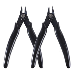 Wire Cutters, 2pcs Side Cutters Cable Cutters Precision Flush Cutters Wire Strippers Electrical Snips Electrical with Soft Grip for Jewelry Craft DIY