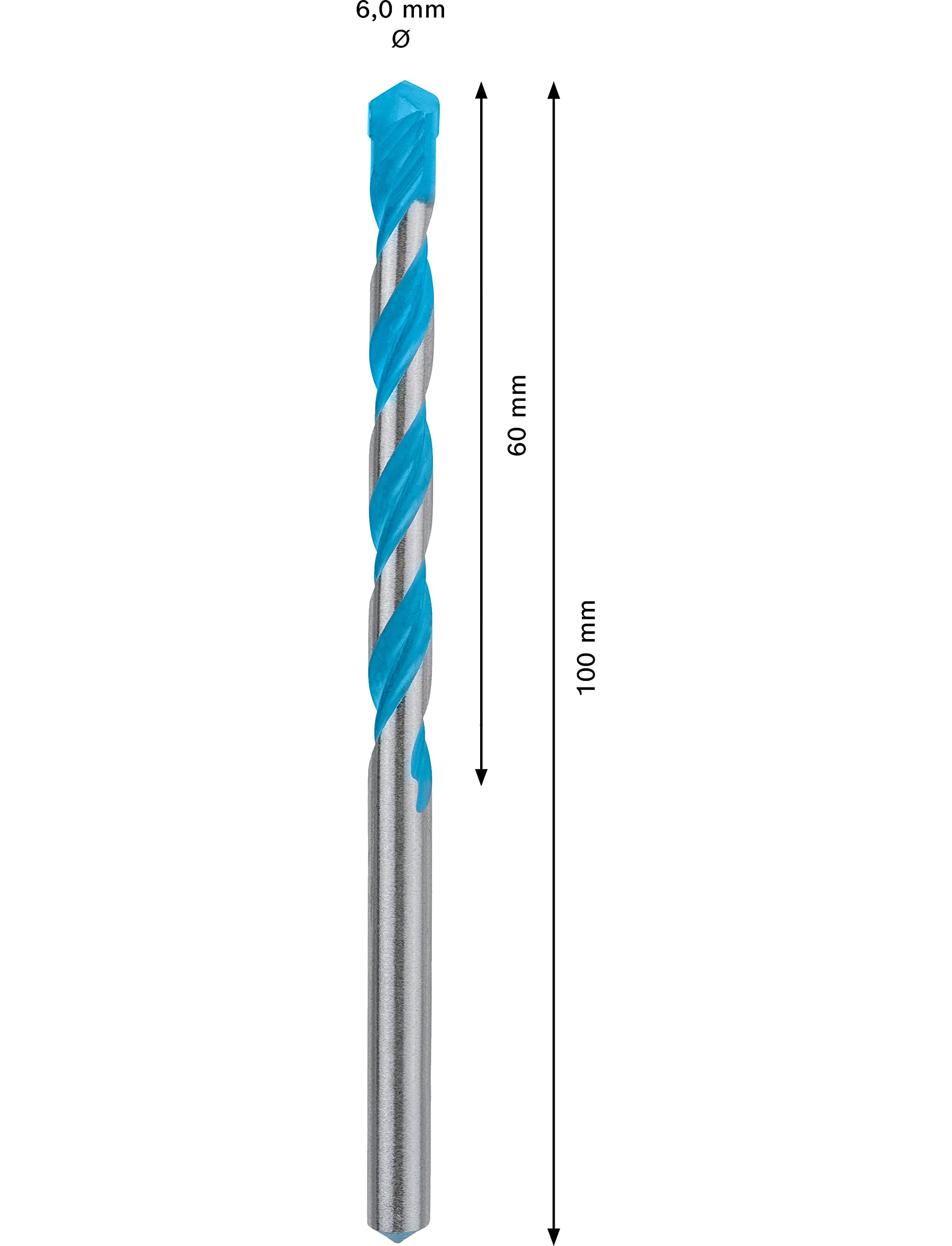 Bosch Accessories Professional 1x Expert CYL - 9 Multi Construction Drill Bit (for Concrete, 6,00 x 100 mm, Accessories Rotary Impact Drill)