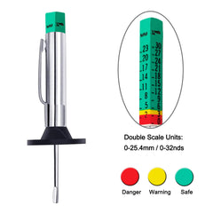 GODESON Tyre Tread Depth Gauge UK, 6-Sided Smart Color Coded Tyre Depth Gauge UK, Tyre Depth Measurement Tool in 25MM/32nds(Pack of 2)