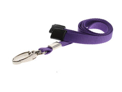 Lanyard Neck Strap ID Card Pass Badge Holder with Metal Clip and Safety Breakaway for Staff, NHS, Teachers, Nurse (1 Purple Lanyard)