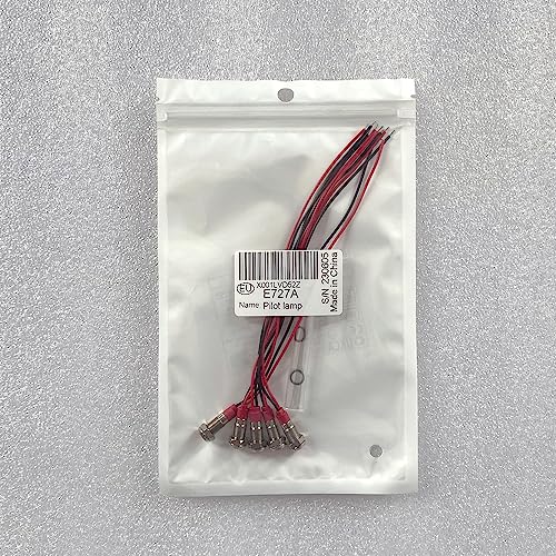 Gebildet 5pcs 6mm 3V-4.5V-5V-6V-7.5V-9VDC Waterproof Signal Lamp with Wire, LED Metal Indicator Light Energy Saving(Red)