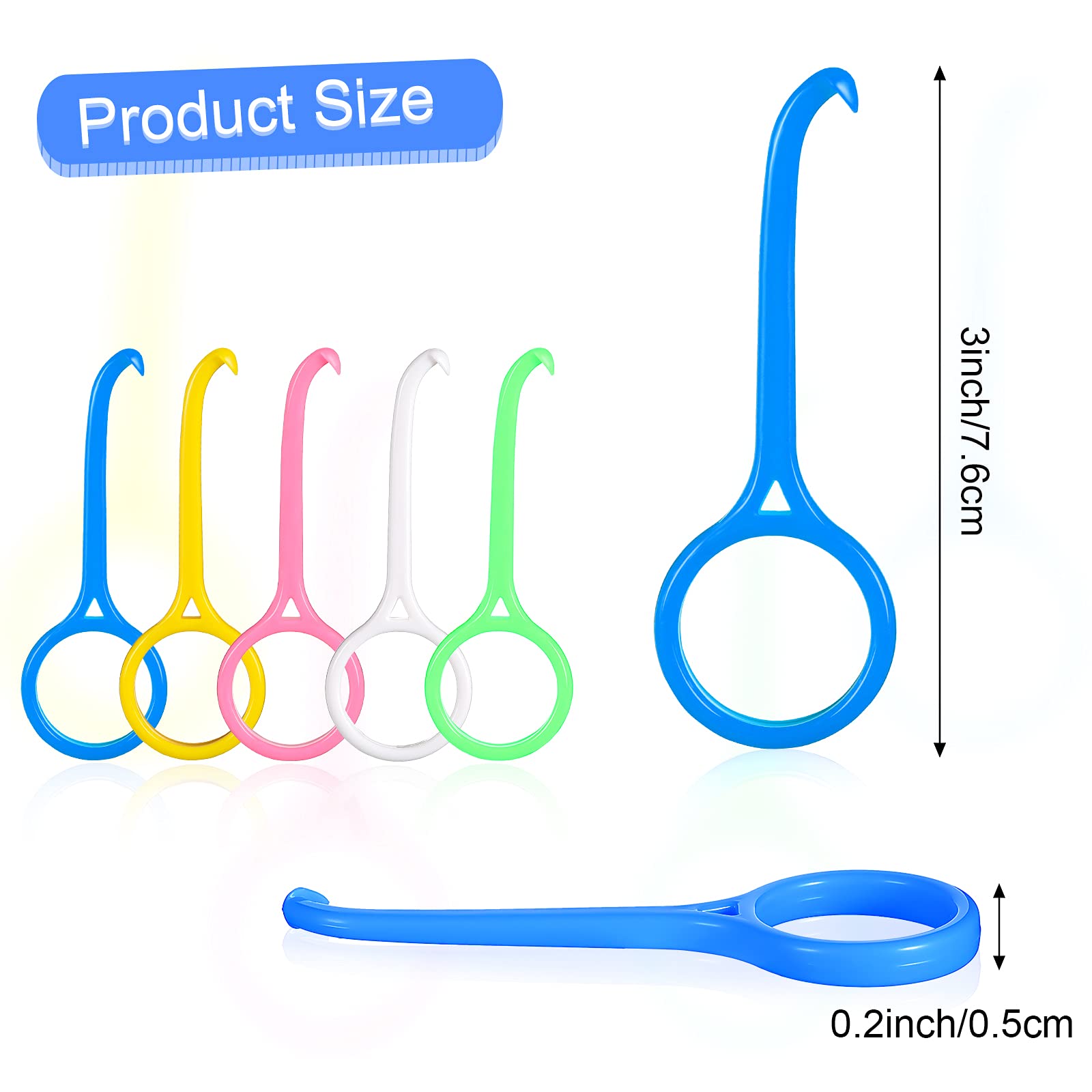 5 Pieces Aligner Removal Tool Retainer Remover Tool Kits Invisible Chew and Remover Tool Invisible Aligner Braces Remover Hook for Tooth Cleaning Oral Care(White, Yellow, Pink, Green, Blue)